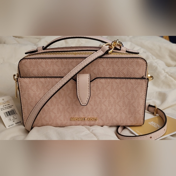 NWT - MICHAEL KORS JET SET MEDIUM DOUBLE ZIP CROSSBODY - Picture 4 of 6